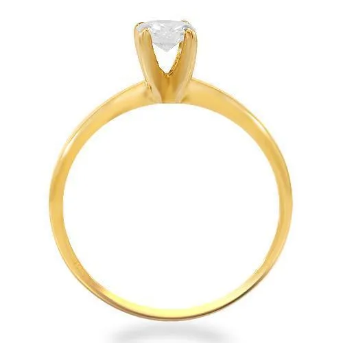 14K Solid Yellow Gold Diamond Bridal Ring Set 0.40 Ctw