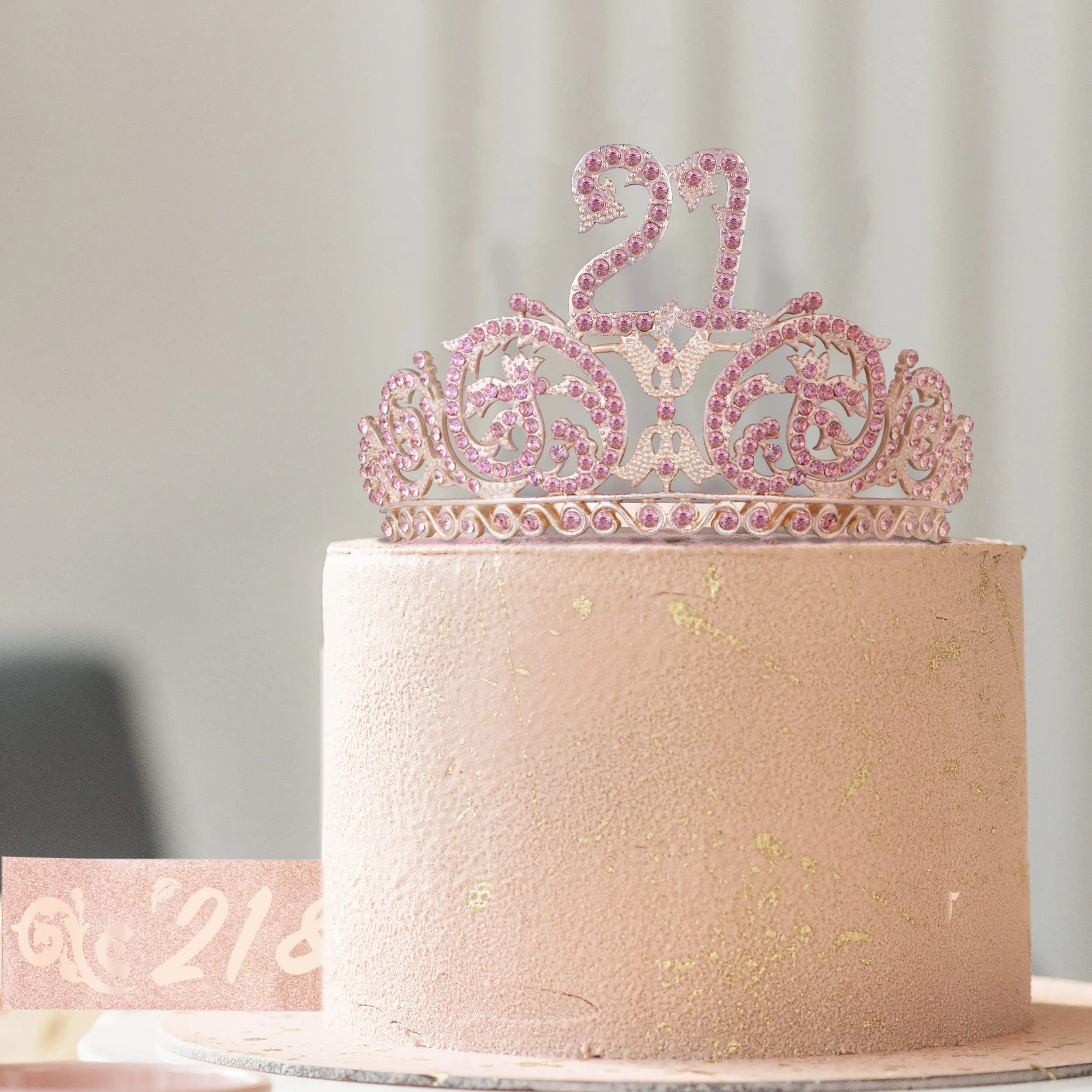 21st Birthday, 21st Birthday Sash, 21st Birthday Decorations for Her, 21st Birthday Crown