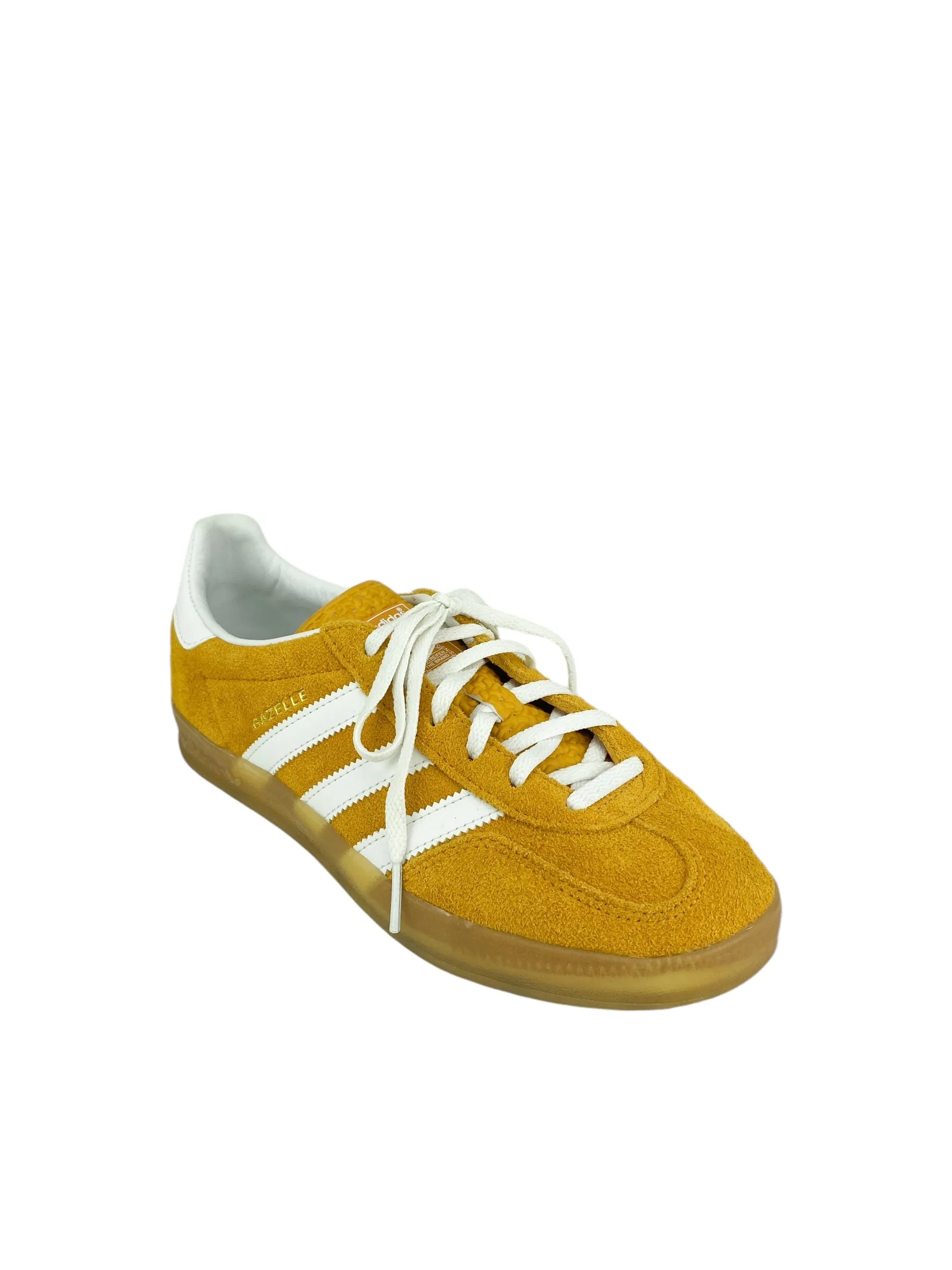 Adidas Women's Gazelle Indoor Sneakers Yellow Size 8 (fits like 8.5)