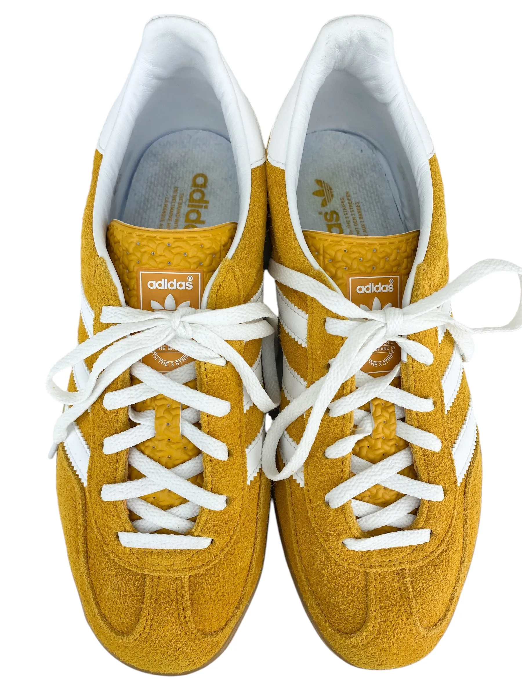 Adidas Women's Gazelle Indoor Sneakers Yellow Size 8 (fits like 8.5)