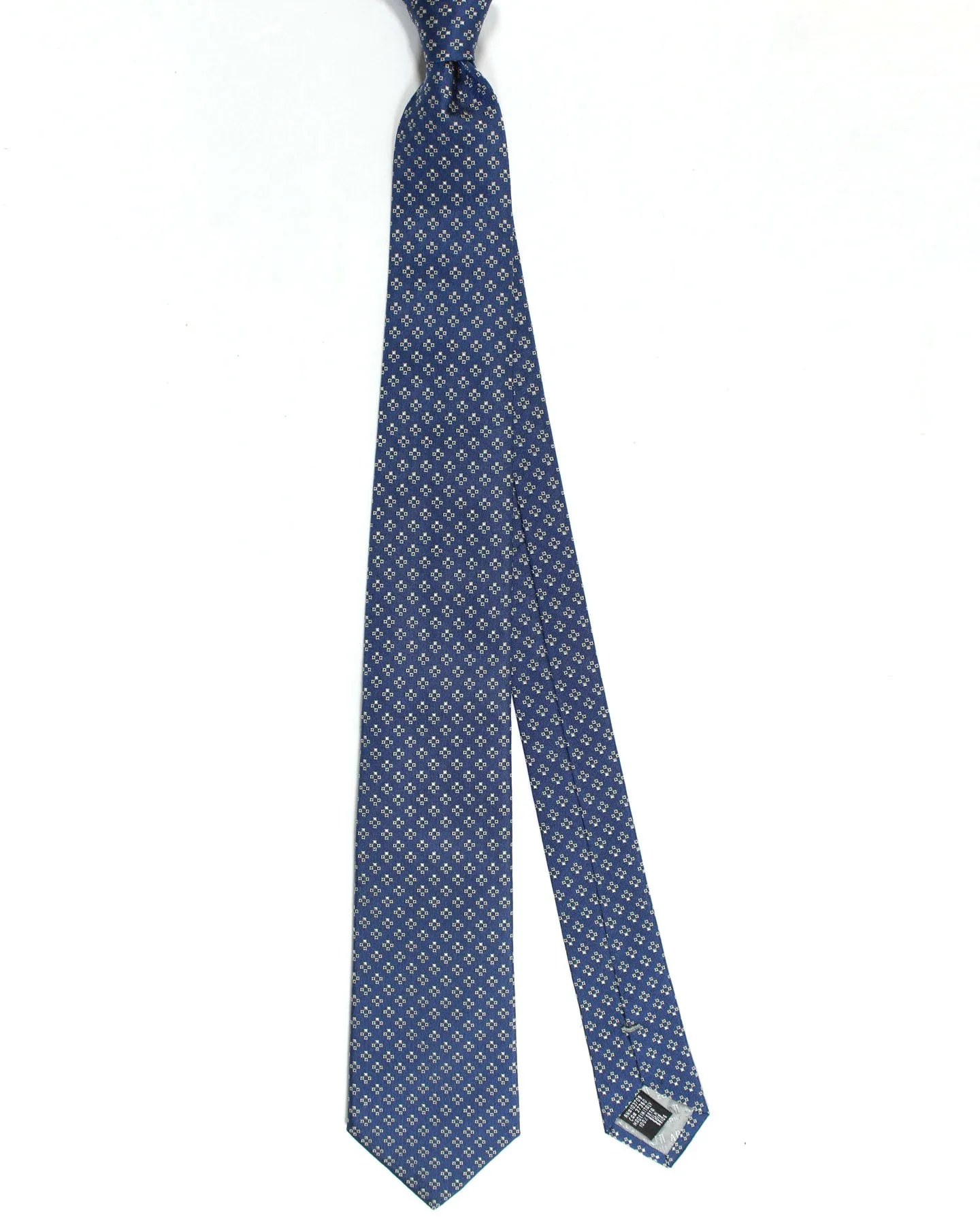 Armani Silk Tie Metallic Blue Geometric SALE