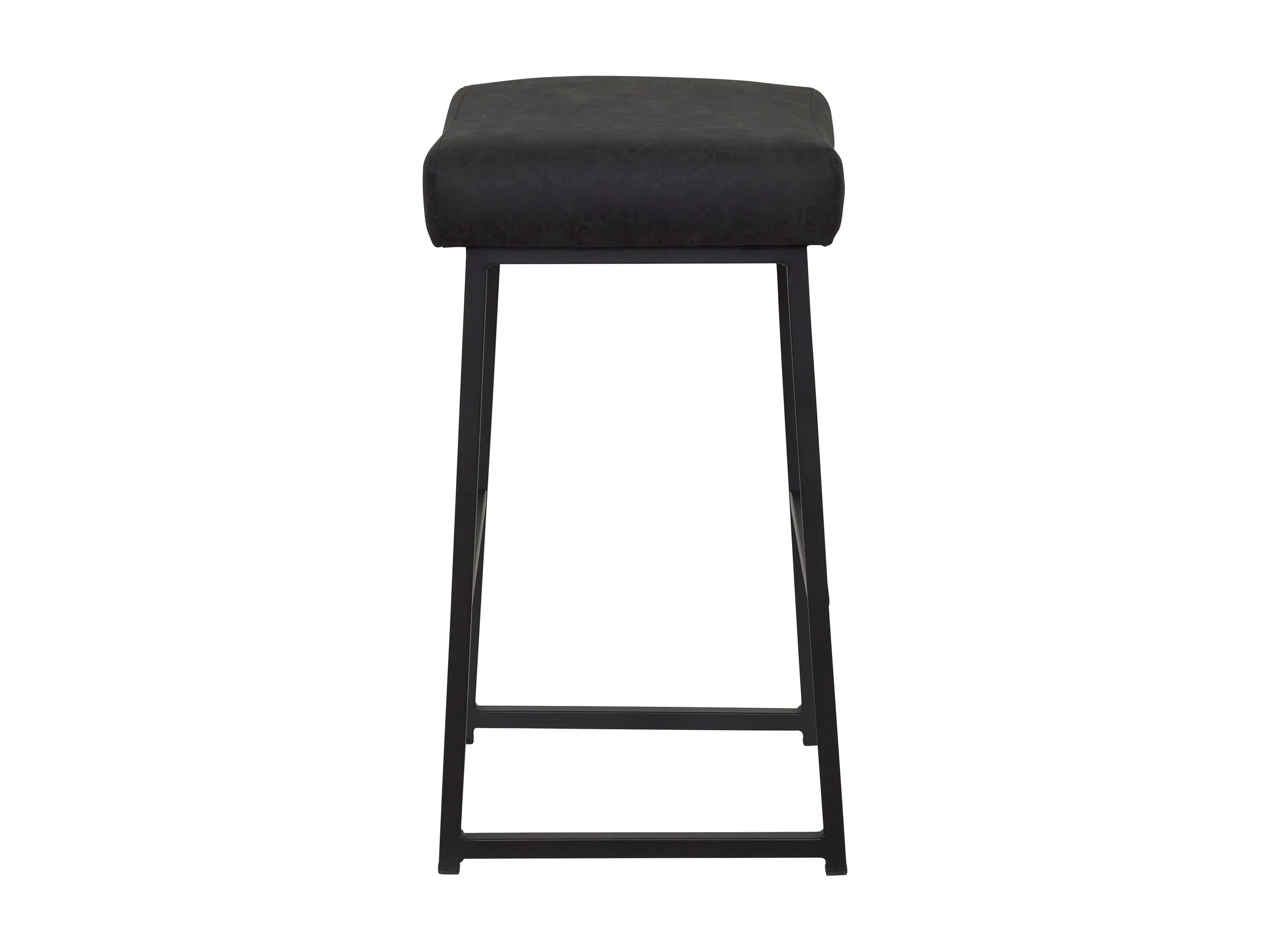 Black Backless Bar Stools, Set of 2