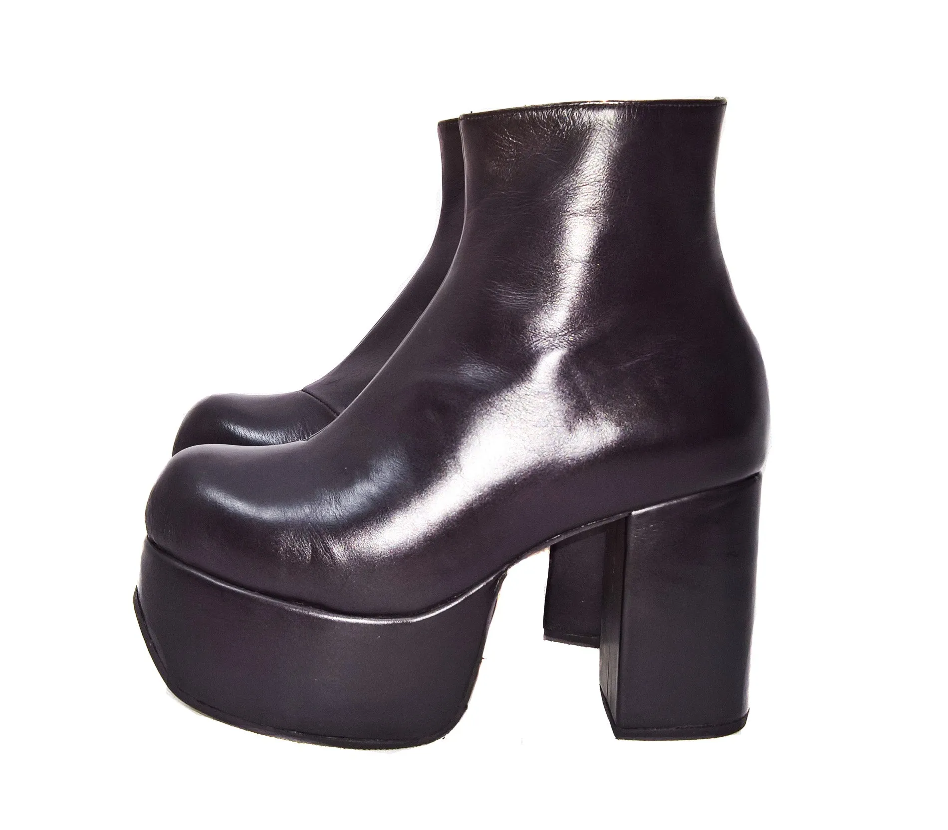 Classic Black Platform Ankle Boots