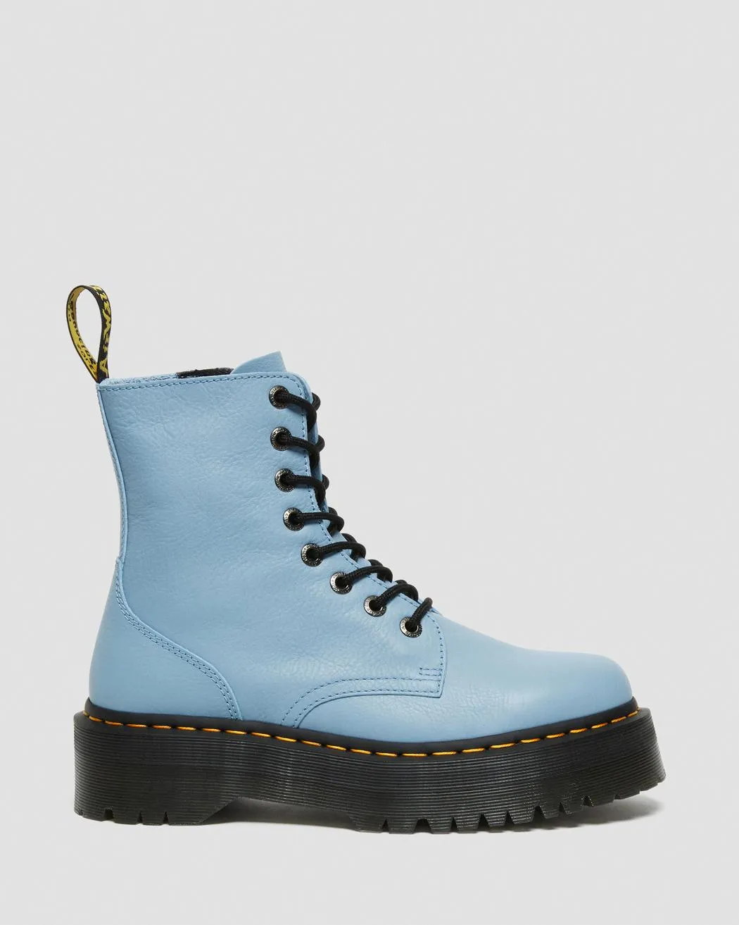 Dr Martens Jadon III Platform Leather Boots Blue Pisa