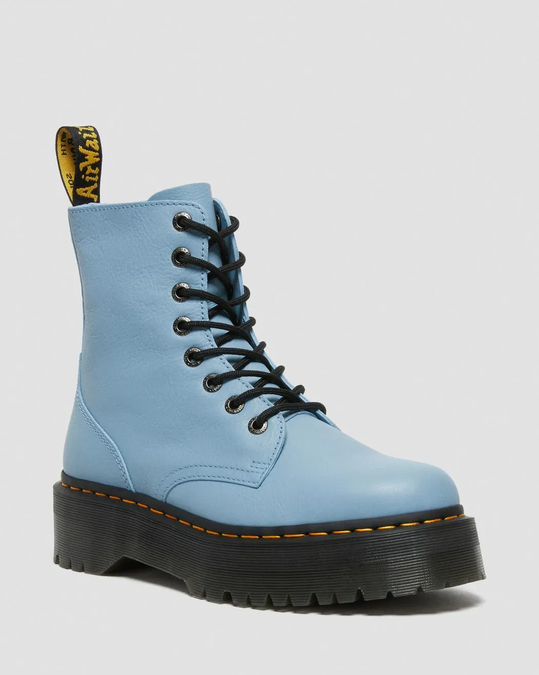 Dr Martens Jadon III Platform Leather Boots Blue Pisa