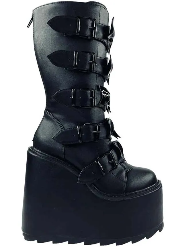 Dune Bat Bow Blackout | PLATFORM BOOTS*