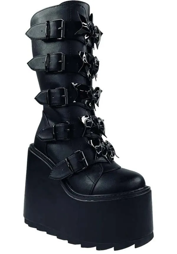 Dune Bat Bow Blackout | PLATFORM BOOTS*