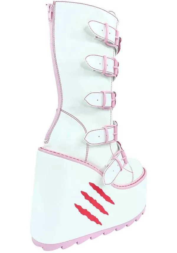 Dune Gloomy Bear [White] | PLATFORM BOOTS**