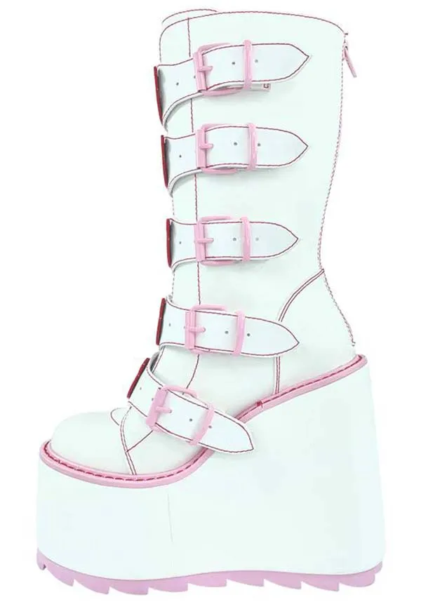 Dune Gloomy Bear [White] | PLATFORM BOOTS**