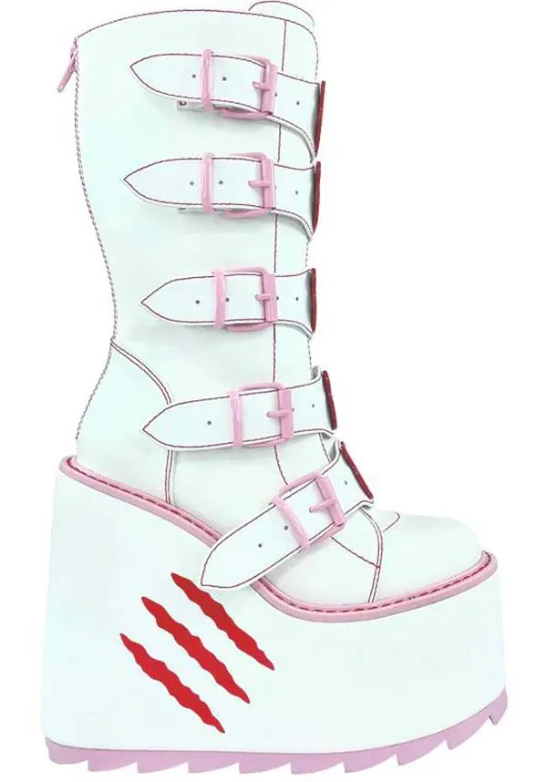 Dune Gloomy Bear [White] | PLATFORM BOOTS**