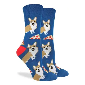 Good Luck Sock - Women's Corgi Pizza Socks