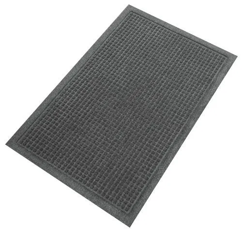 Guardian EcoGuard Indoor Wiper Floor Mat, Recycled Plastic and Rubber, 2'x3', Charcoal