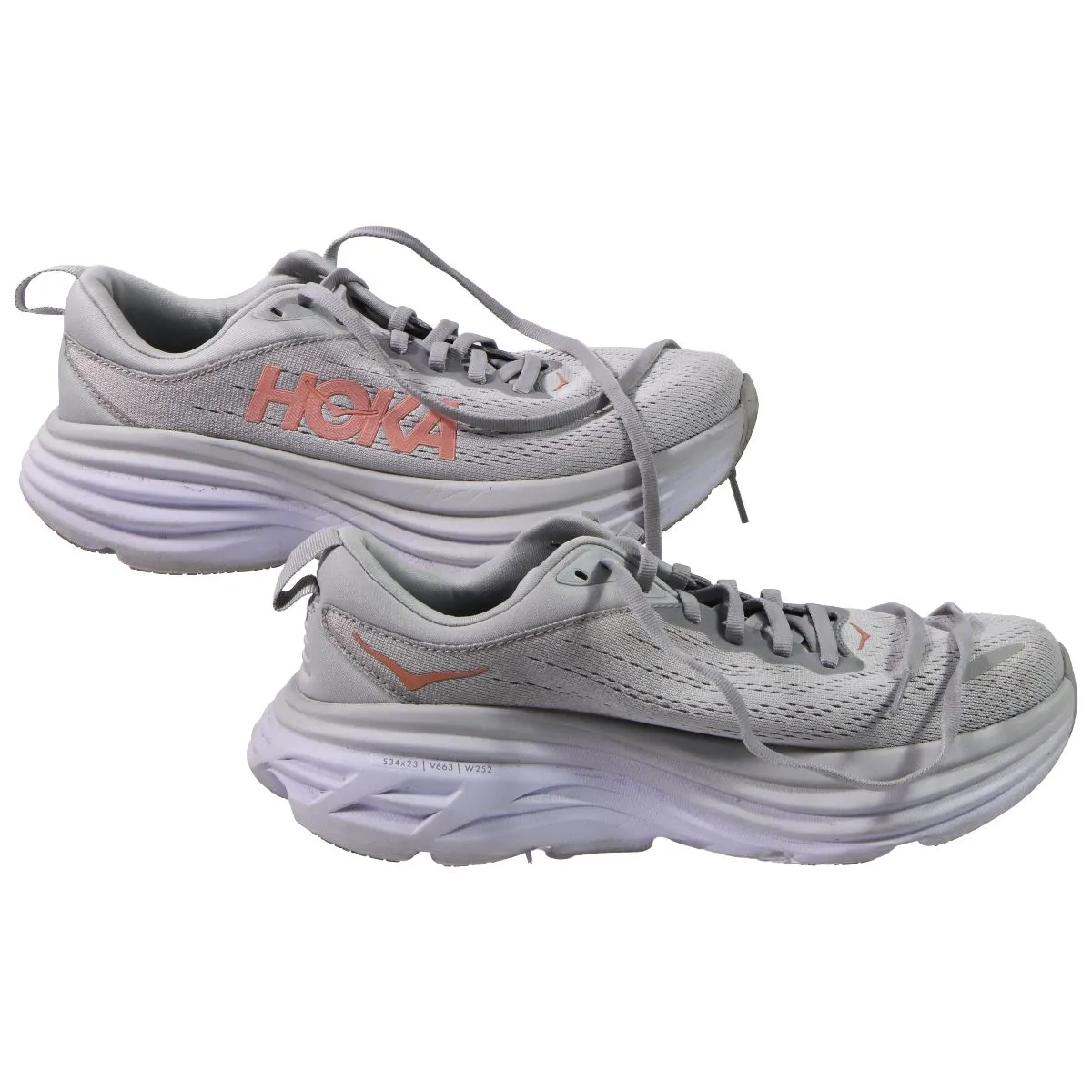 Hoka Bondi 8 Max Cushioned Running Shoe for Women - 8B - Harbor Mist/Lunar Rock