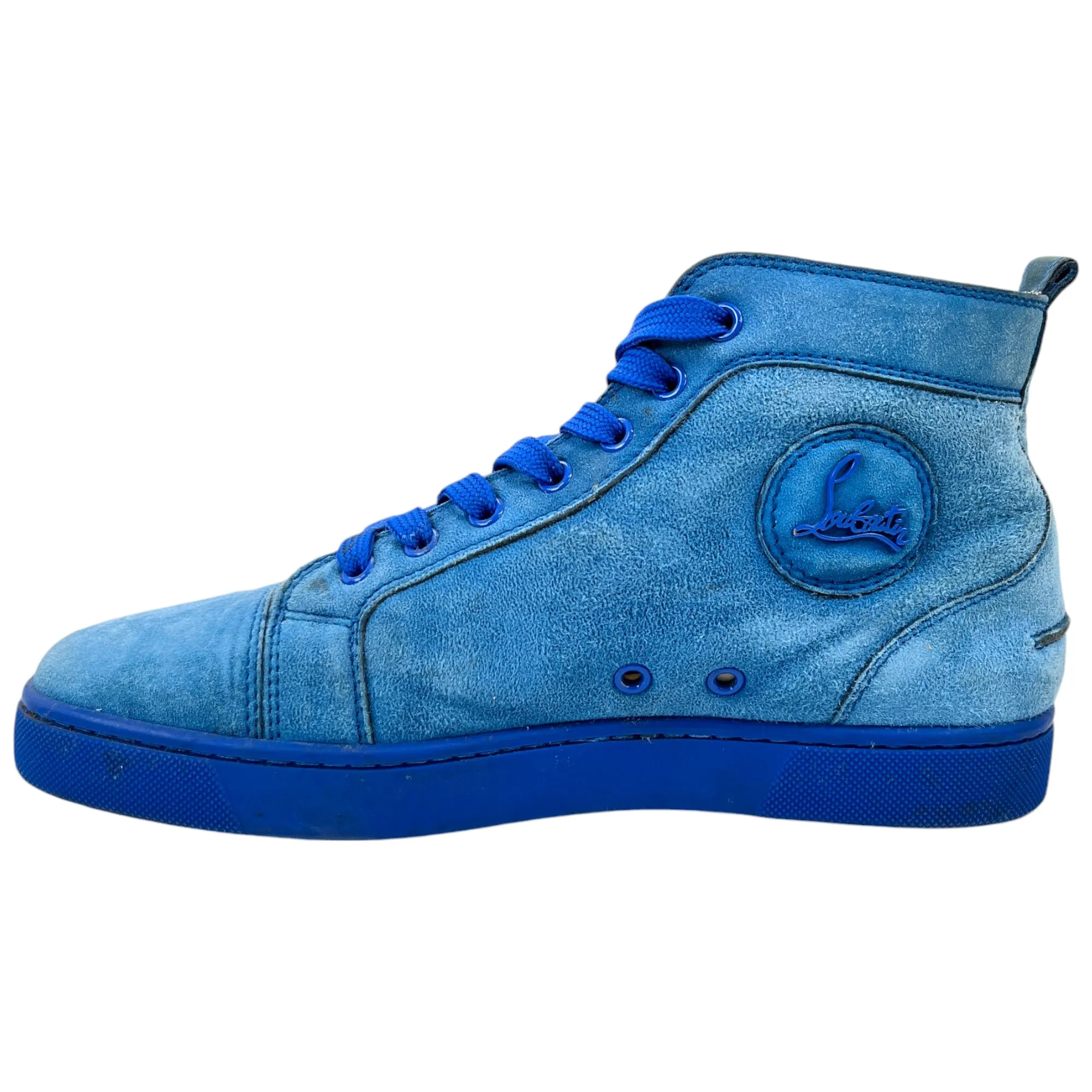 Men's Suede High Tops Low Trainers Blue Size EU 39.5 / UK 5.5