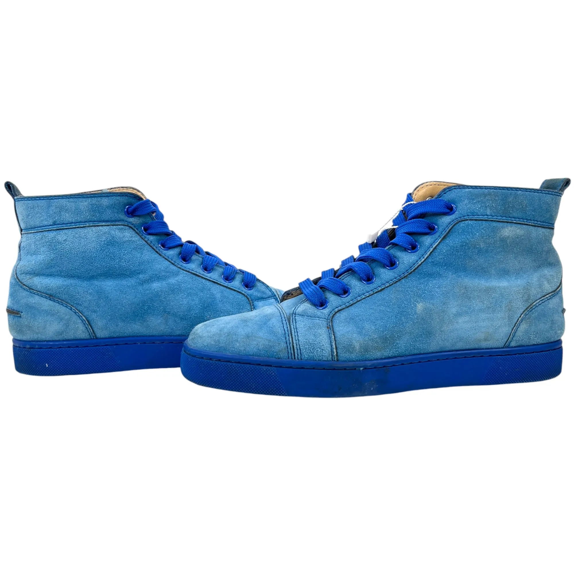 Men's Suede High Tops Low Trainers Blue Size EU 39.5 / UK 5.5