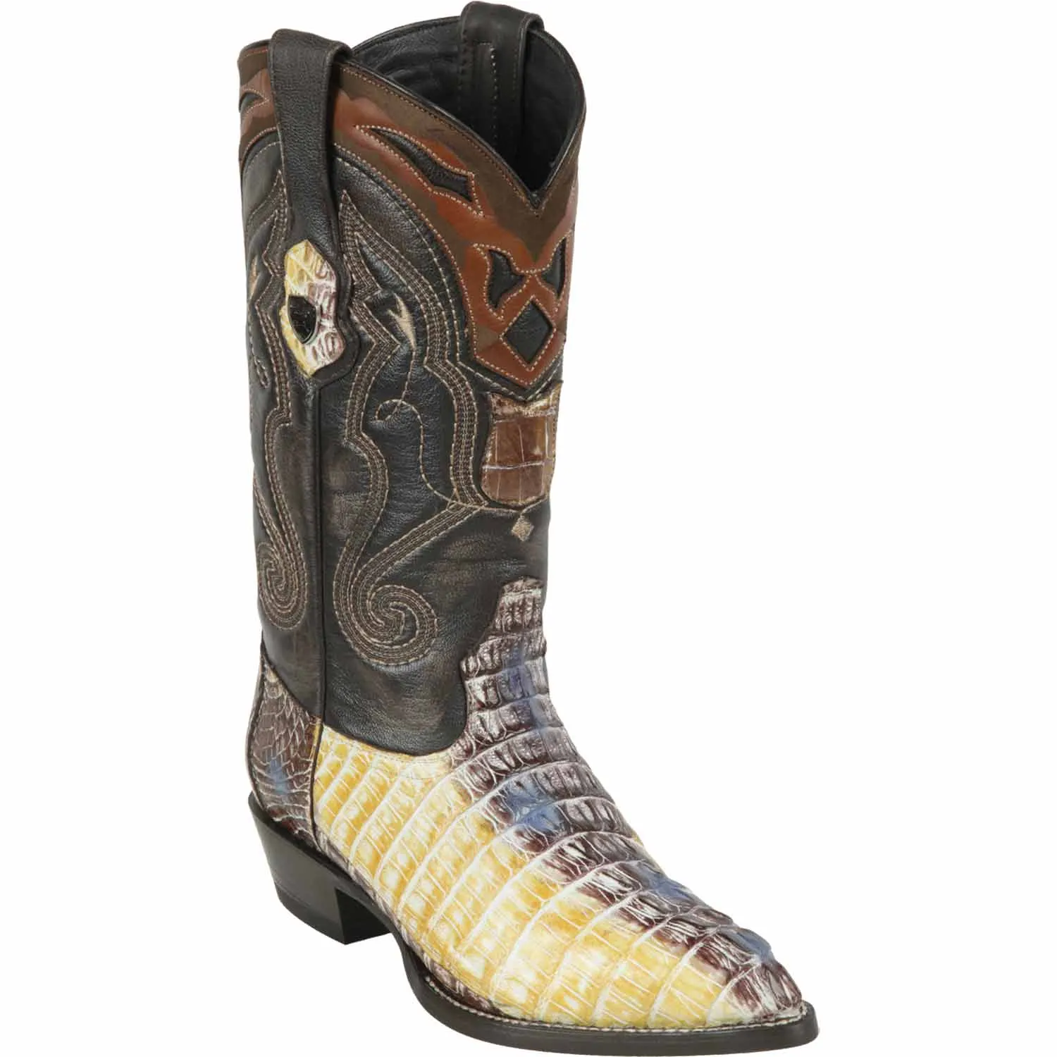 Men's Wild West Caiman Tail Skin J Toe Boot 2990149