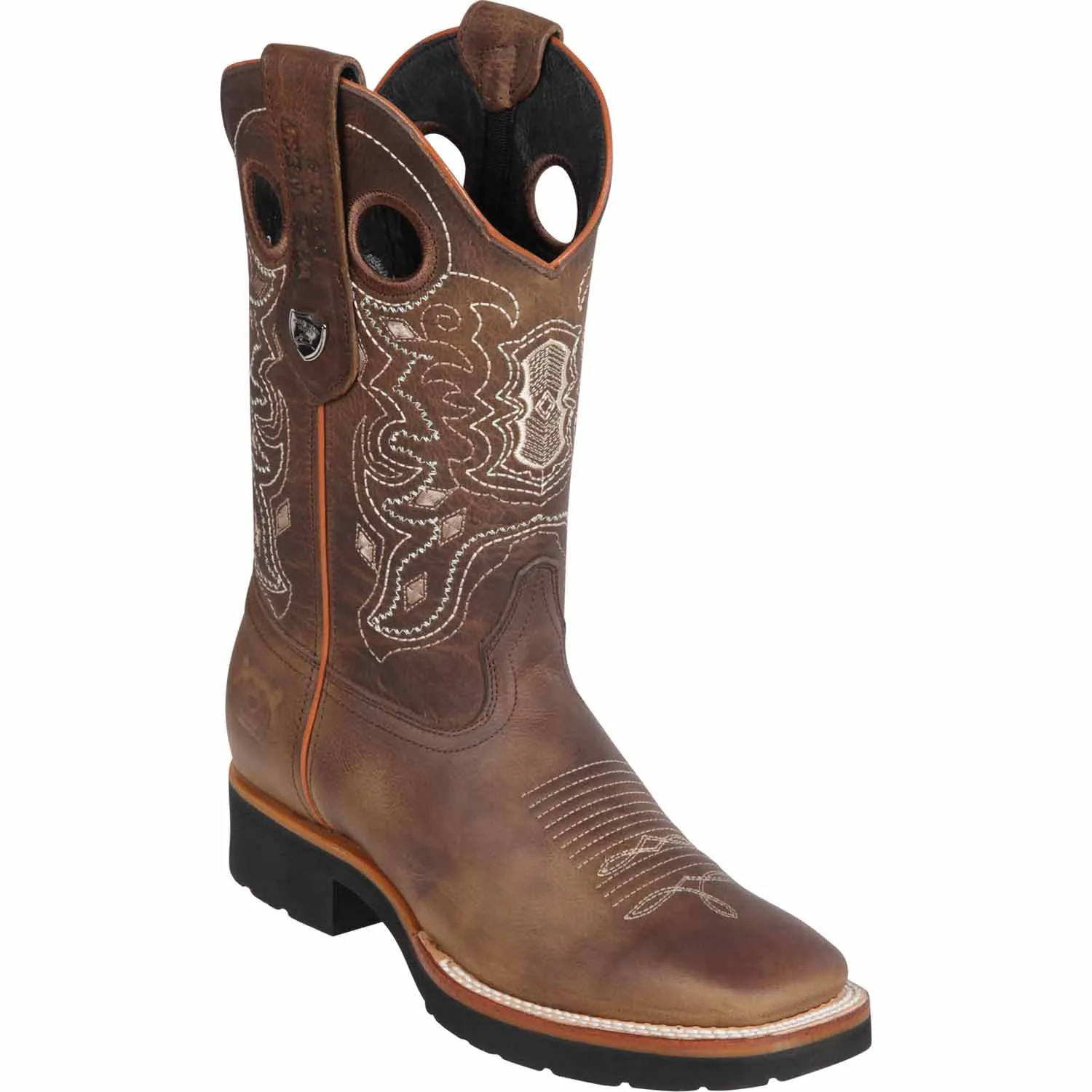 Men's Wild West Genuine Leather Ranch Toe Boot 2823E9940