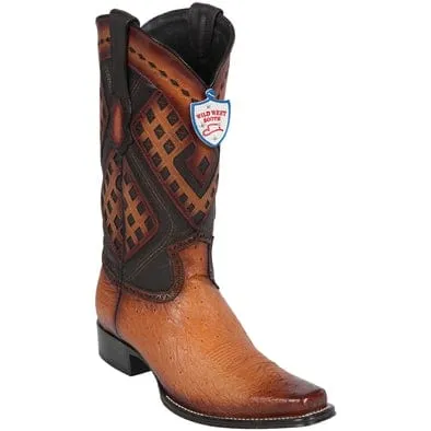 Men's Wild West Smooth Ostrich Square Toe Boot 2769751