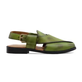 Mercado - Men's Burnished Green Calf Leather Sandal