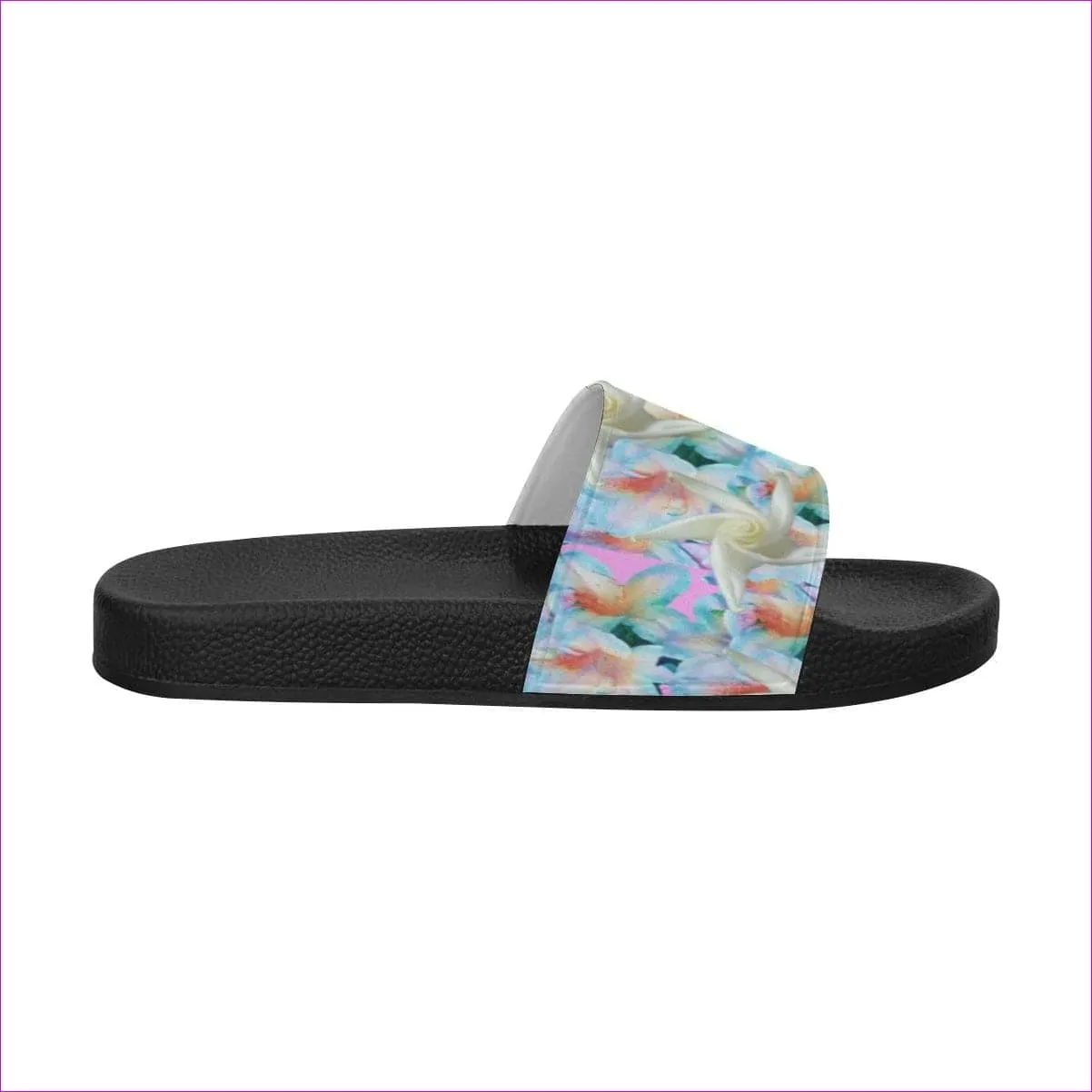 Midnight Floral Womens Slide Sandals