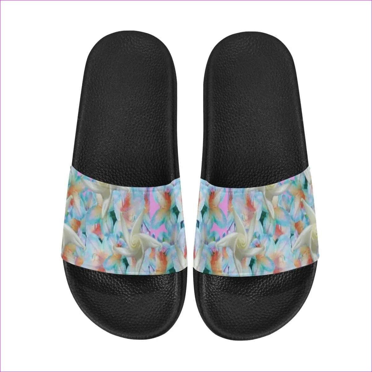 Midnight Floral Womens Slide Sandals