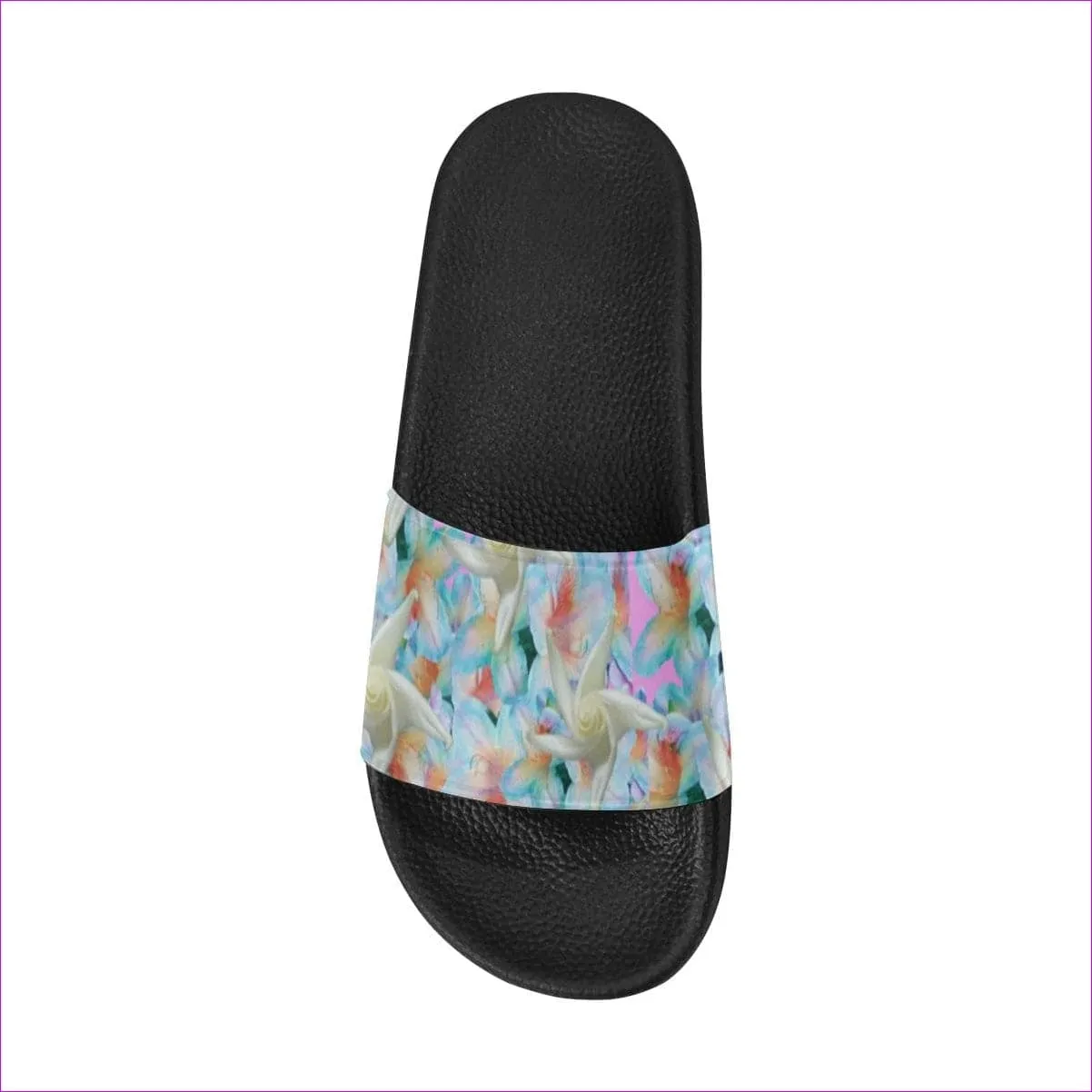 Midnight Floral Womens Slide Sandals