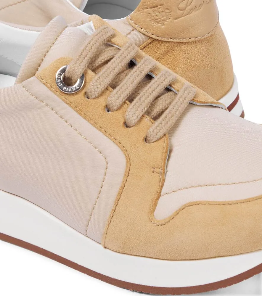 My Wind sneakers with Loro Piana suede inserts, beige