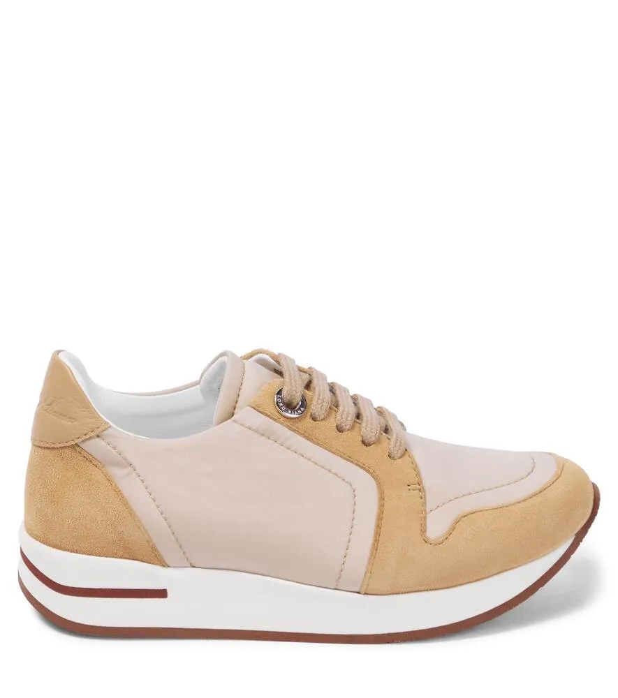 My Wind sneakers with Loro Piana suede inserts, beige