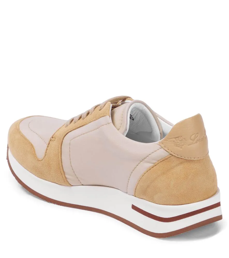 My Wind sneakers with Loro Piana suede inserts, beige