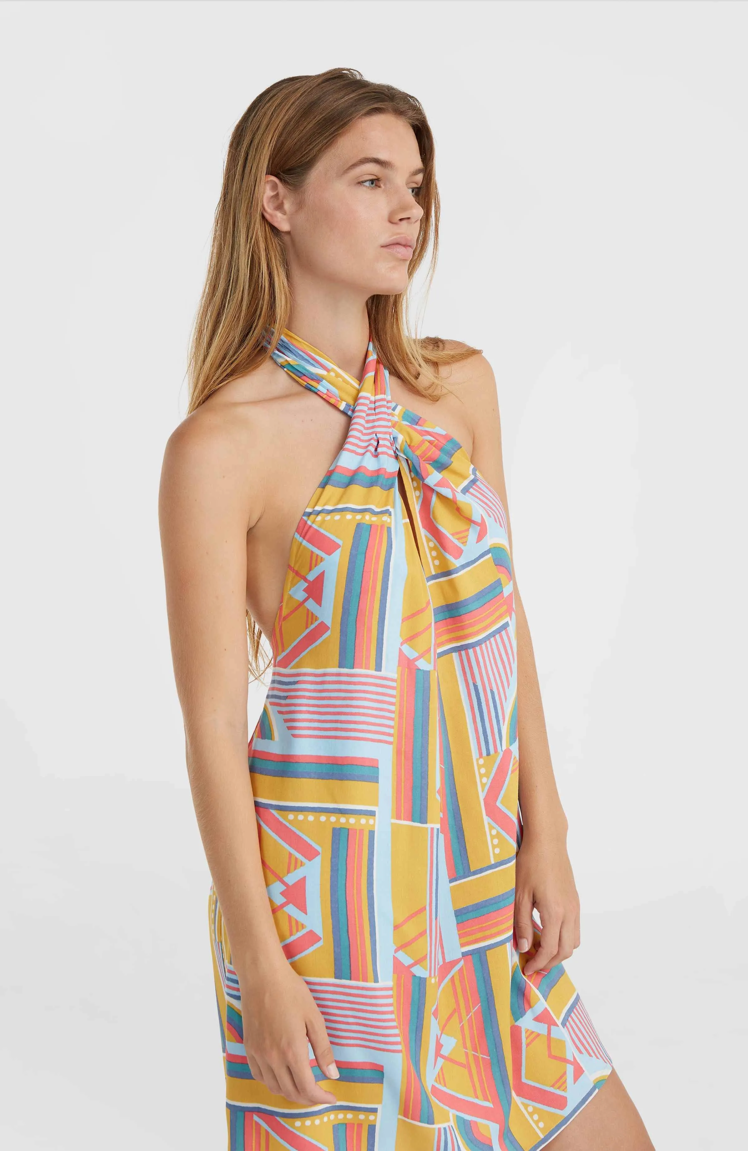 Naima Women Of The Wave Dress | Yellow Art Geo