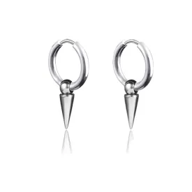 New Punk Stainless Steel Chain Hoop Earrings For Women Men 2021 Trendy Goth Pop Hip Hop Pendants Ear Jewelry Accessories Earring