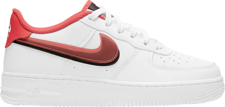 Nike Air Force 1 LV8 GS 'Double Swoosh - Bright Crimson', White