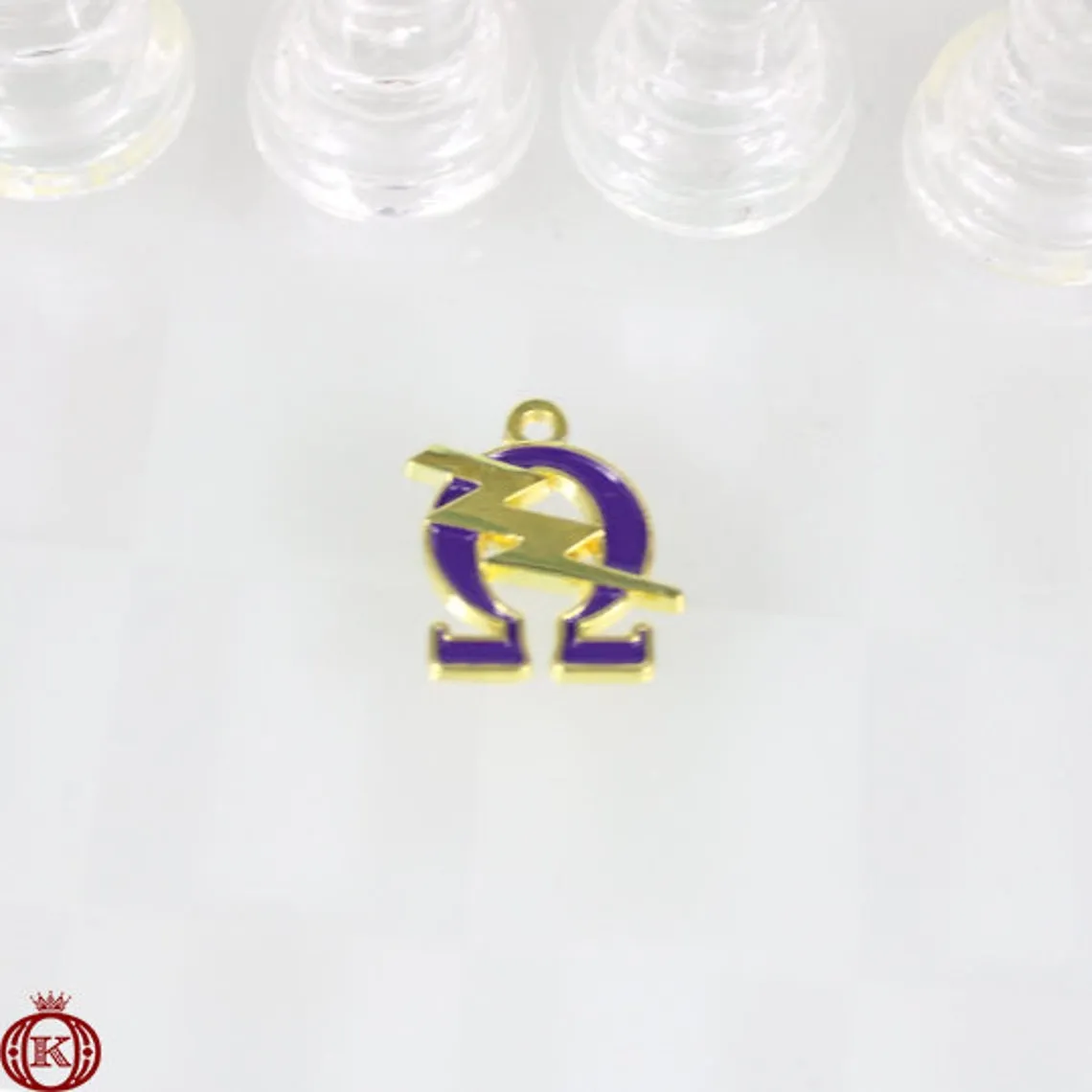 Omega Lightning Bolt Charm