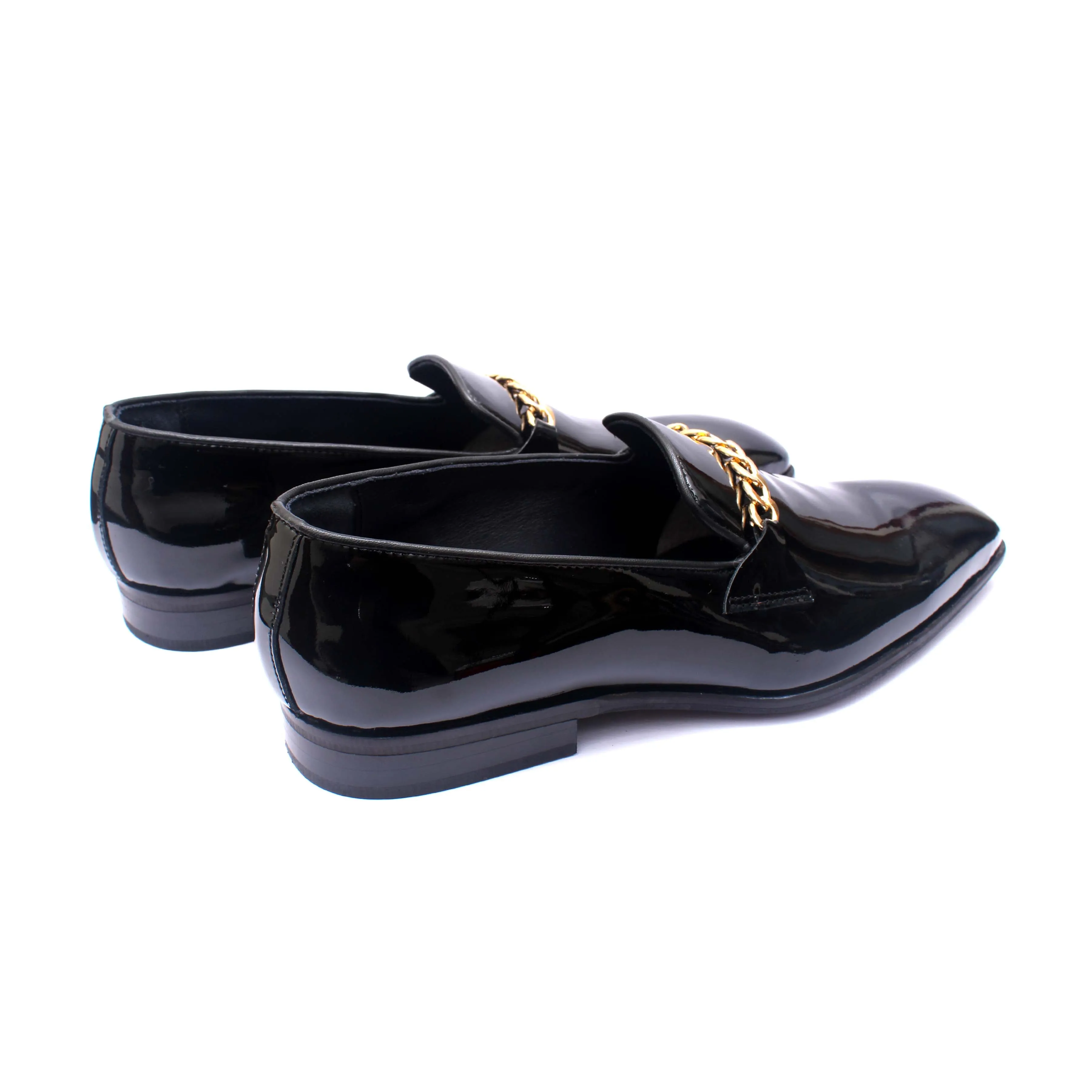 Patent Loafers With Chain T