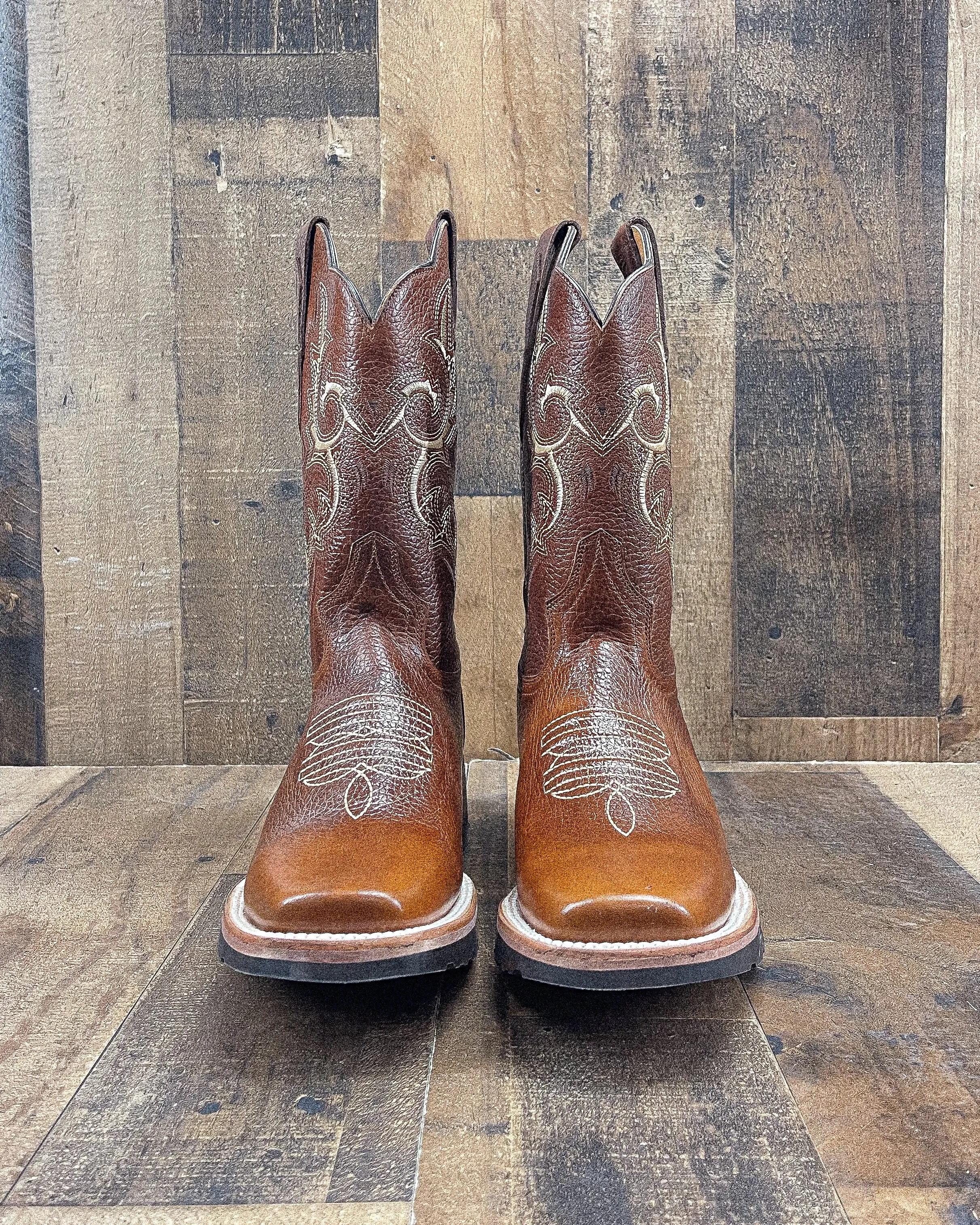 Dartanian Cognac Cowboy Boots for Men with Square Toe