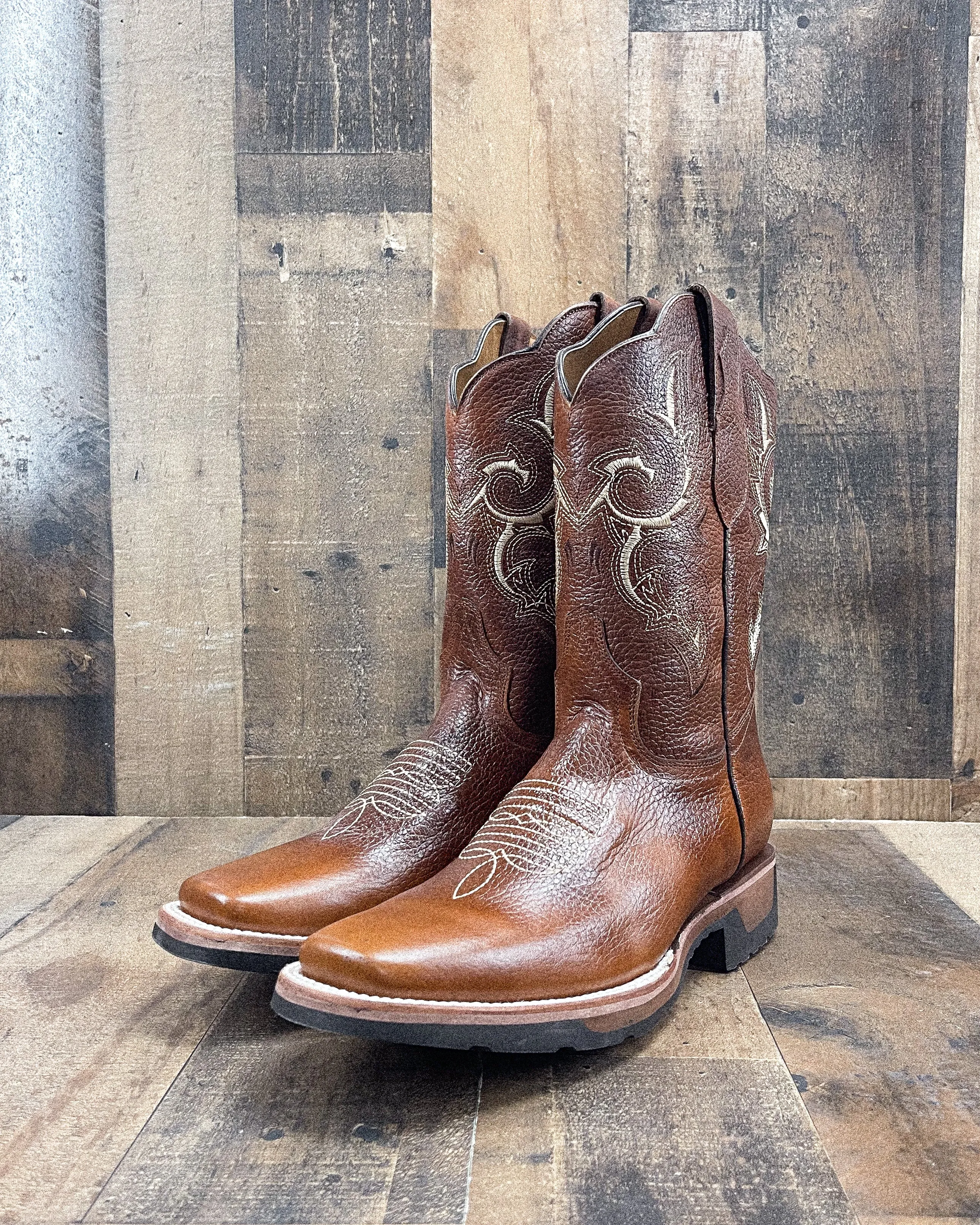 Dartanian Cognac Cowboy Boots for Men with Square Toe