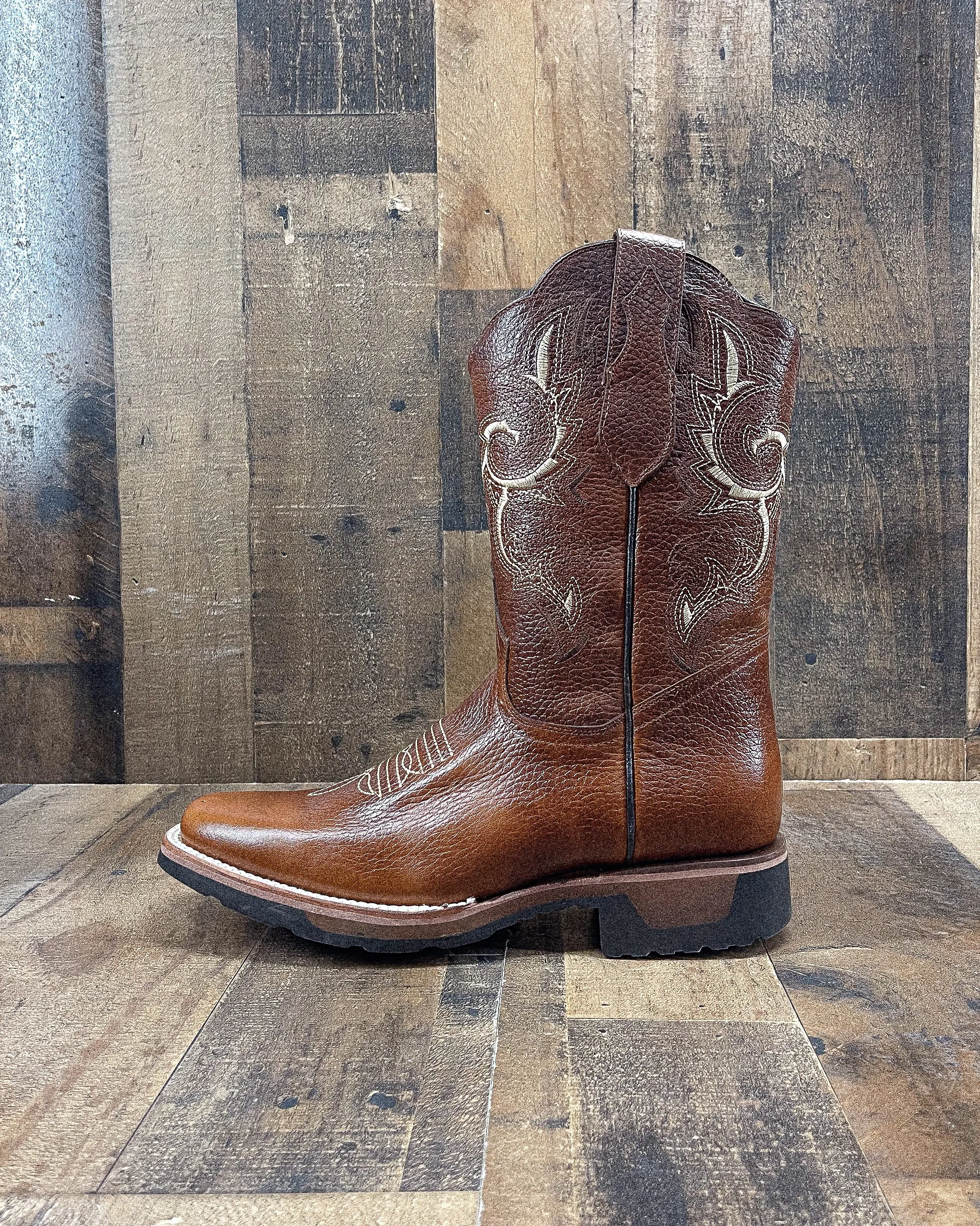 Dartanian Cognac Cowboy Boots for Men with Square Toe