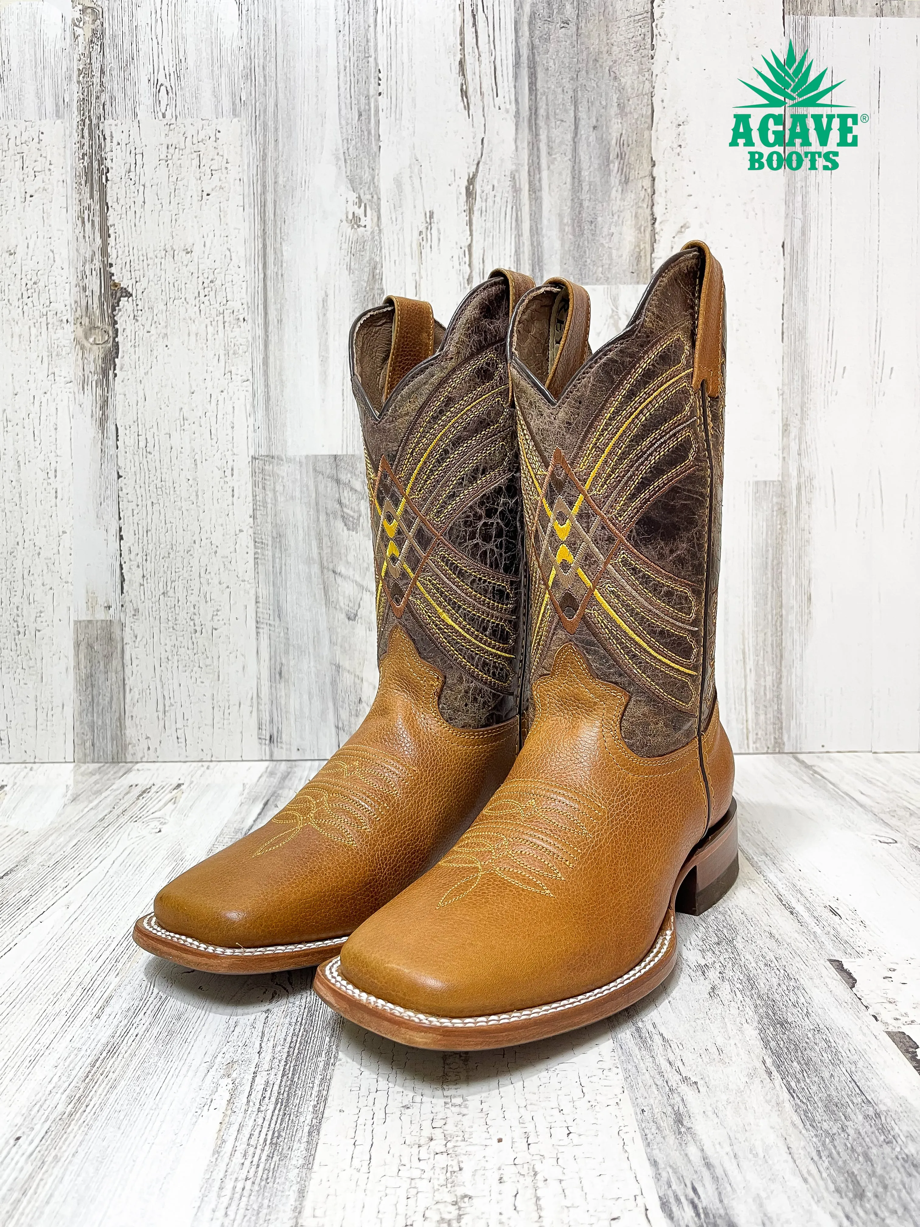 "GRIZZLIE" | MEN SQUARE TOE WESTERN COWBOY BOOTS