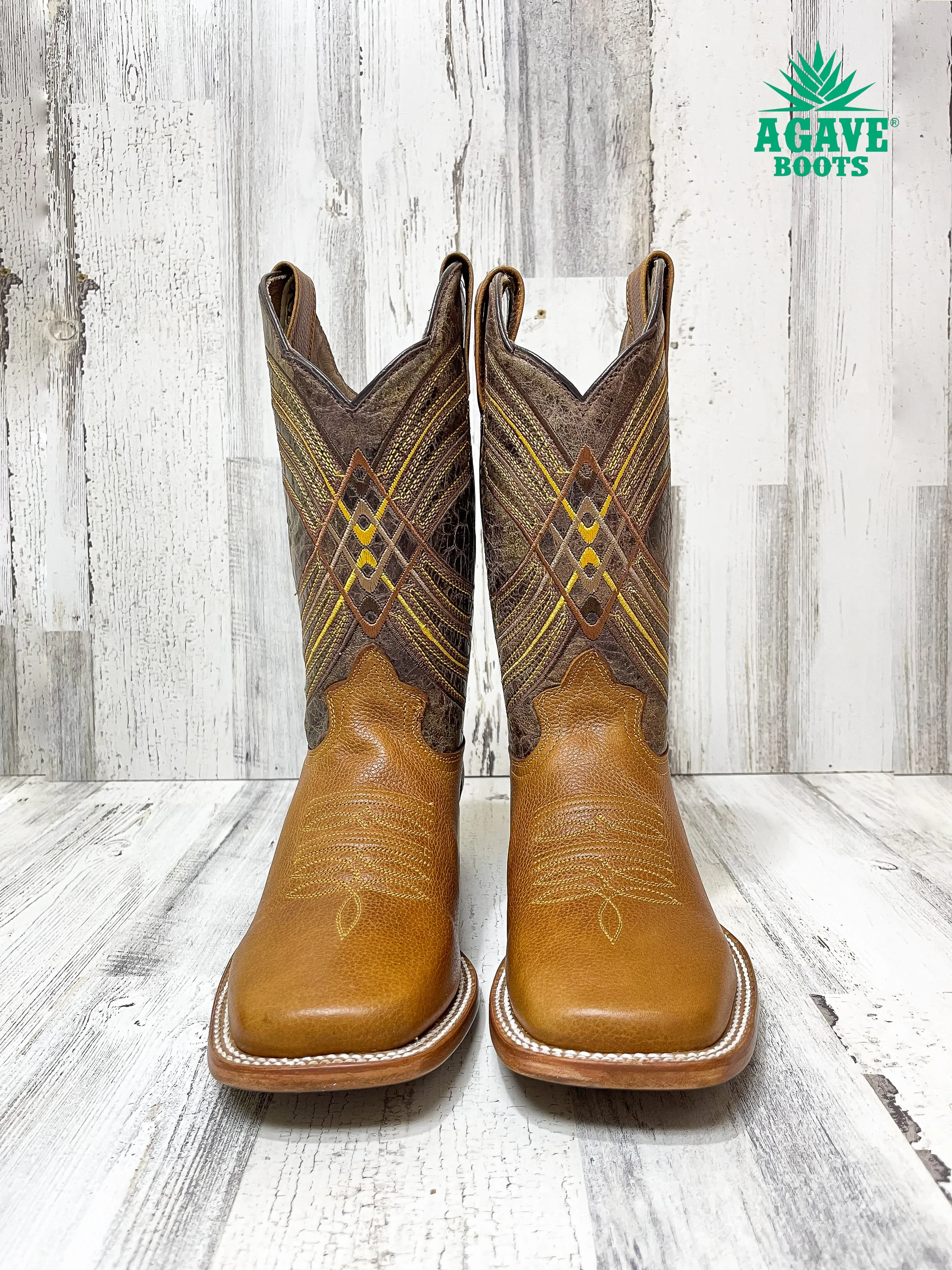 "GRIZZLIE" | MEN SQUARE TOE WESTERN COWBOY BOOTS