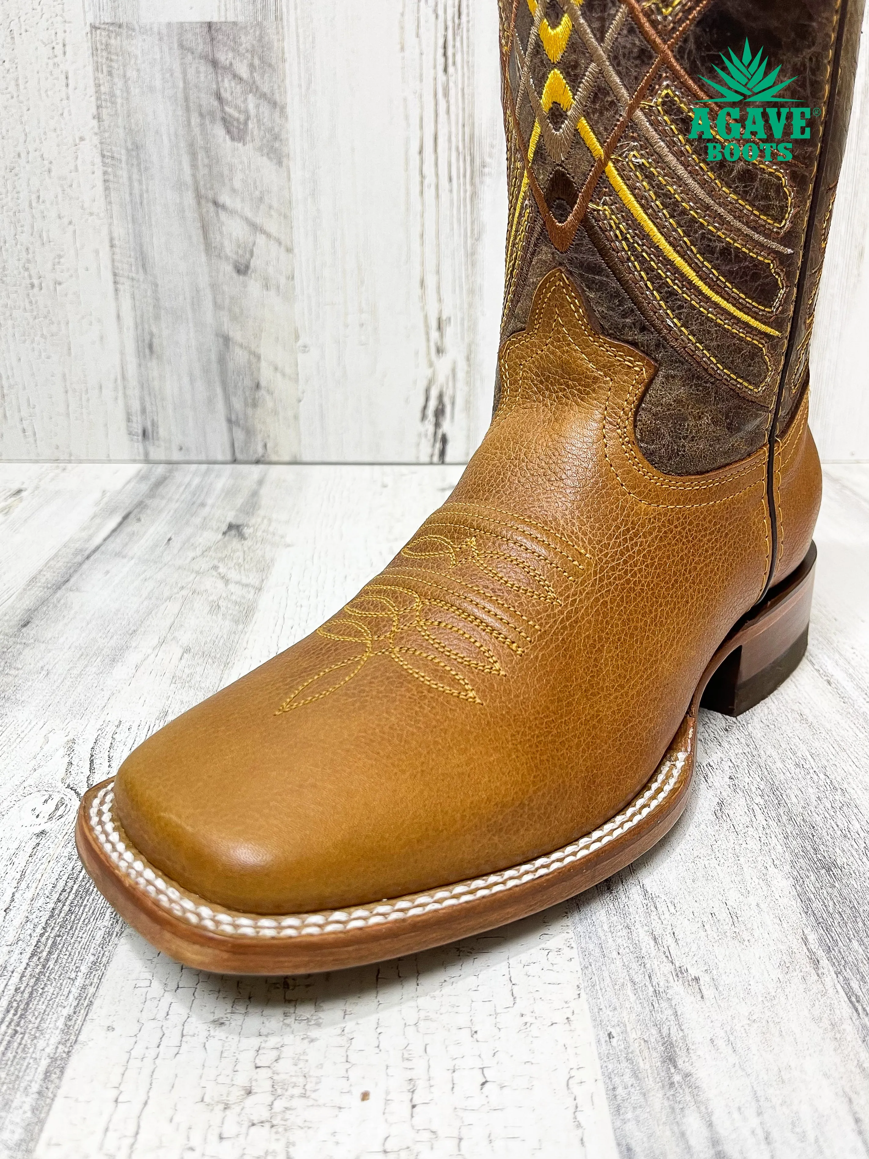 "GRIZZLIE" | MEN SQUARE TOE WESTERN COWBOY BOOTS