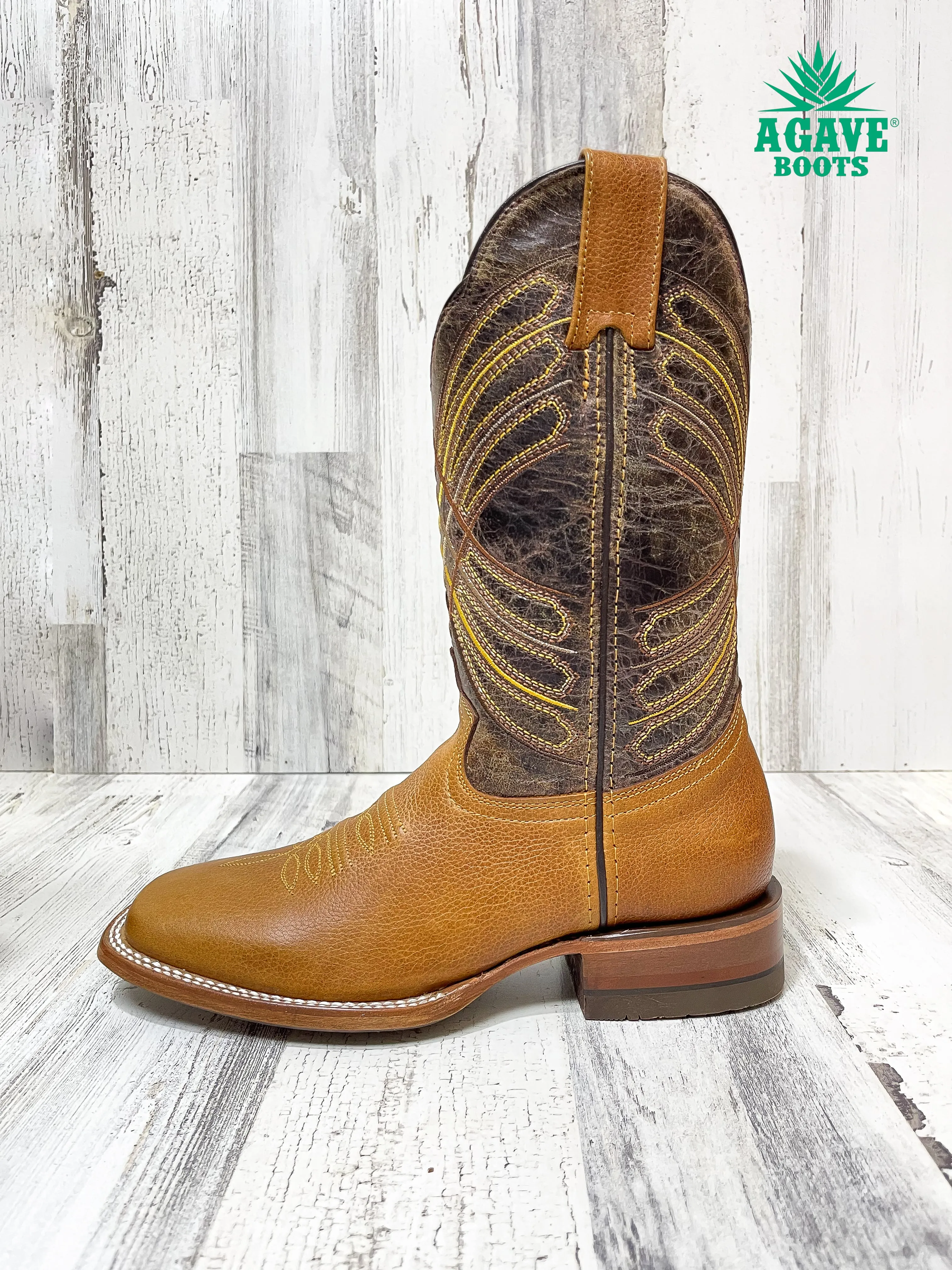 "GRIZZLIE" | MEN SQUARE TOE WESTERN COWBOY BOOTS