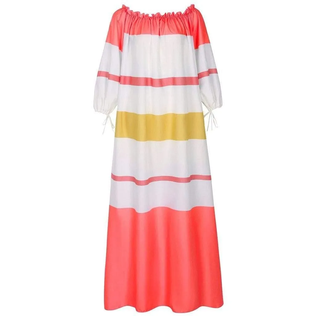 Santorini Striped Maxi Dress