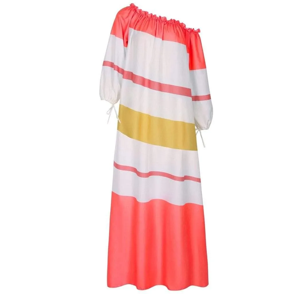 Santorini Striped Maxi Dress