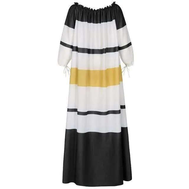 Santorini Striped Maxi Dress