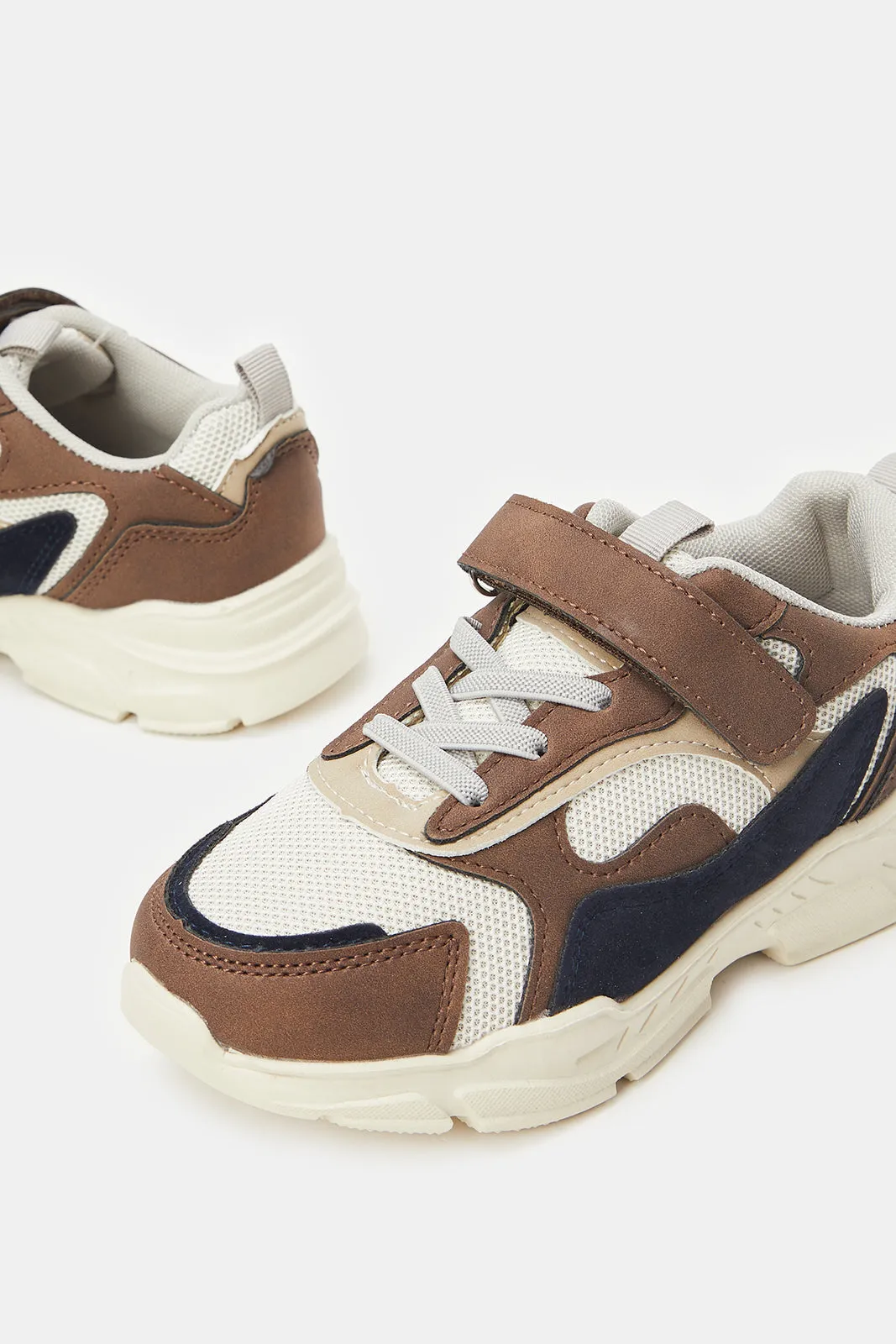 Senior Boys Brown Chunky Sneakers