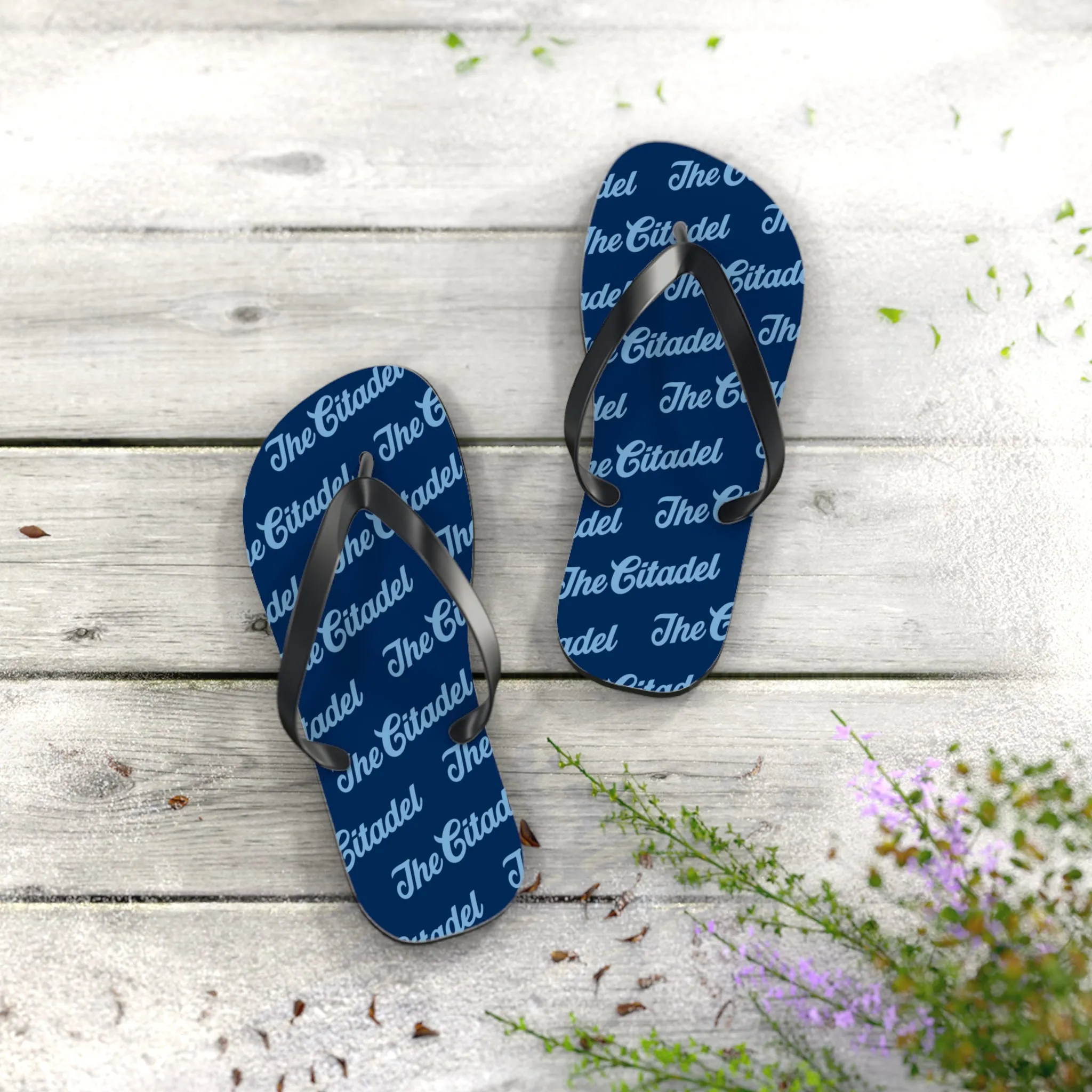 The Citadel, Script Patterned Flip Flops