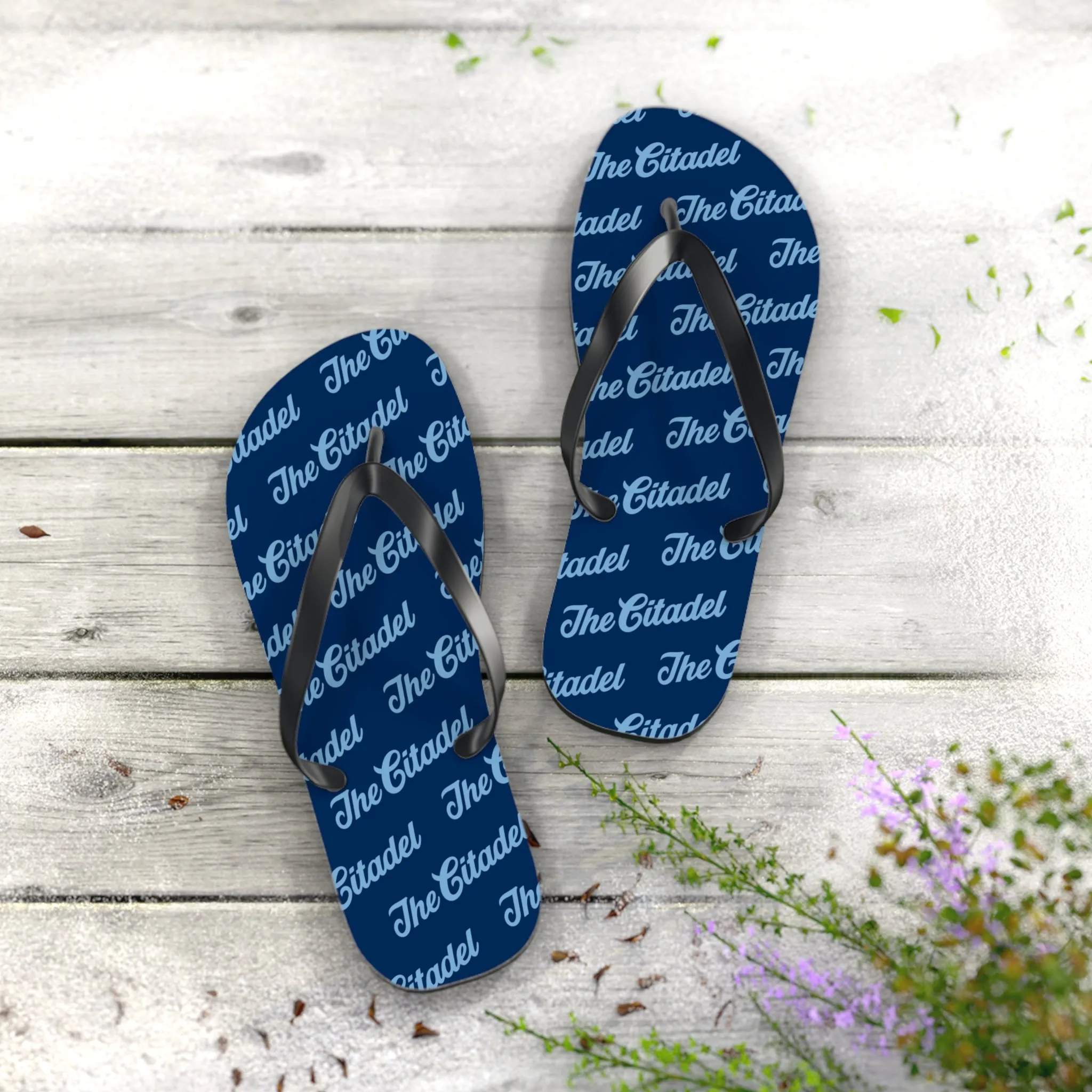 The Citadel, Script Patterned Flip Flops