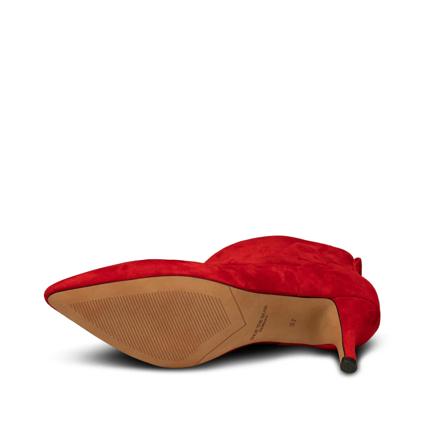 Valentine heel suede - Fire Red