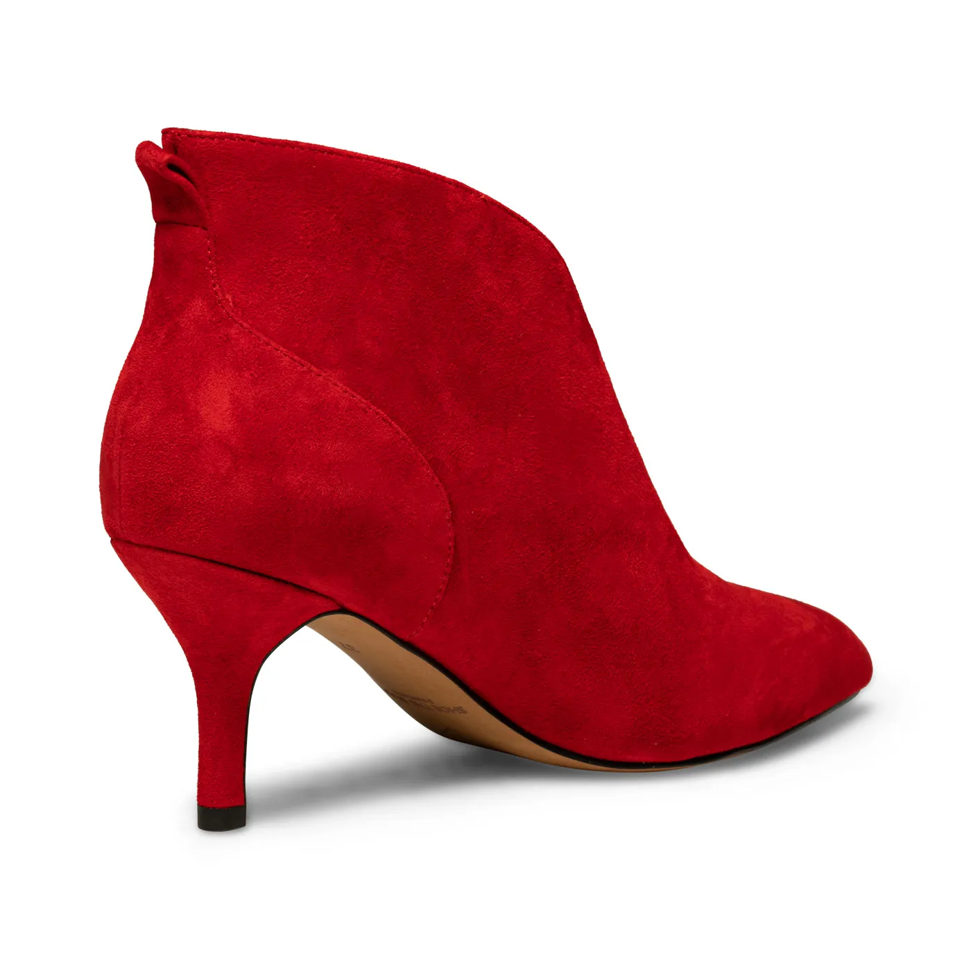 Valentine heel suede - Fire Red