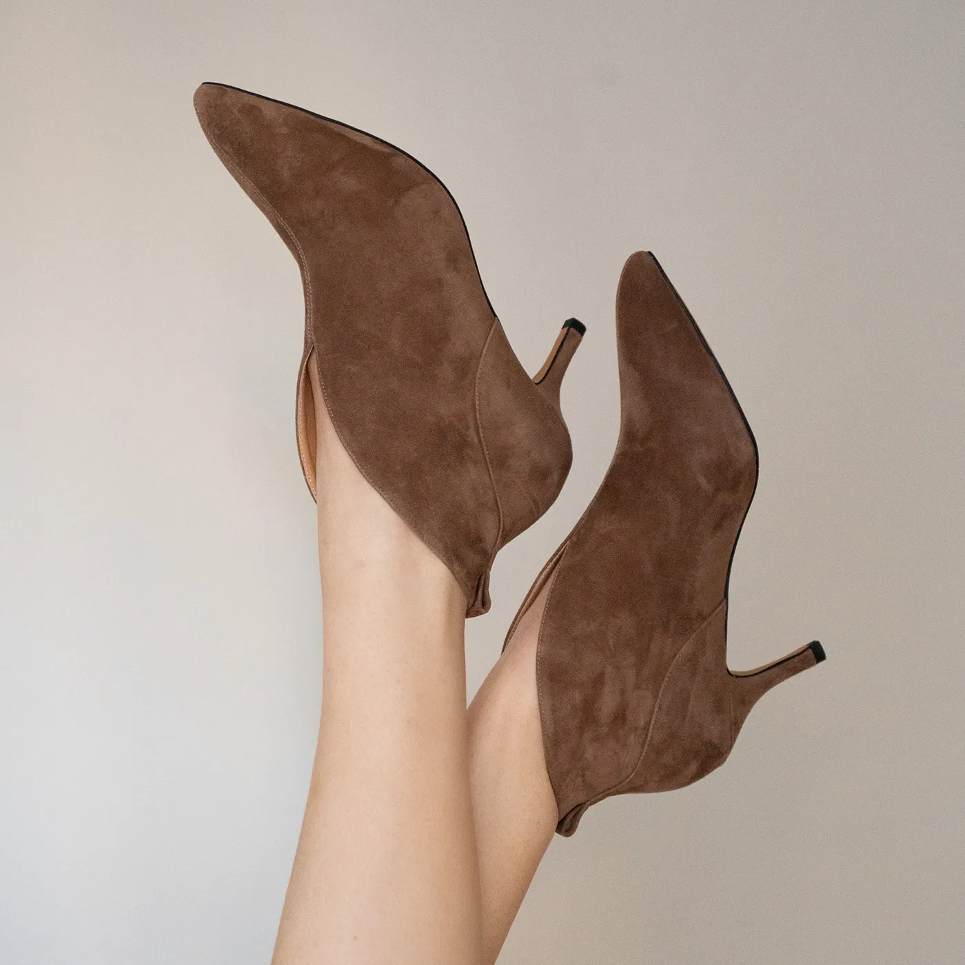 Valentine heel suede - TAN